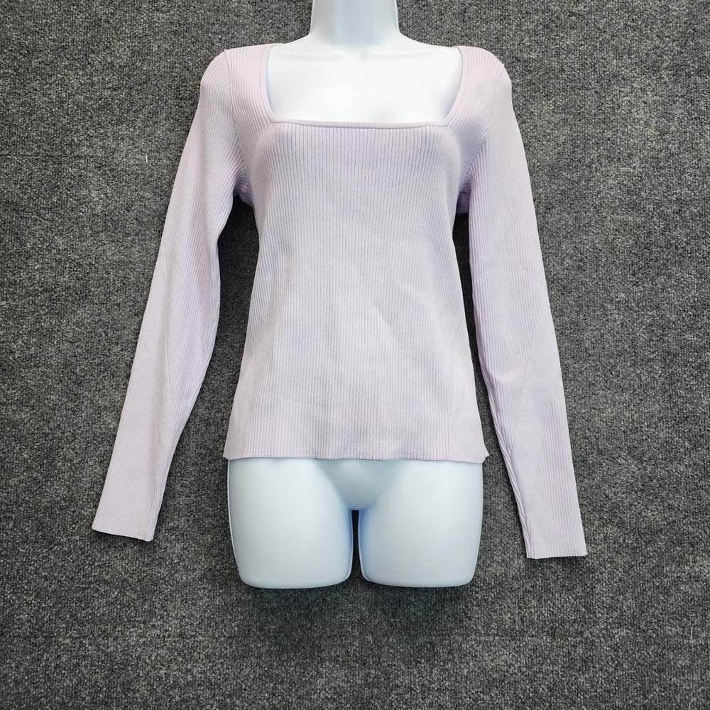 NWT Rag & Bone Asher Square Neck Women's Ribbed Knit Stretch Top Size L
